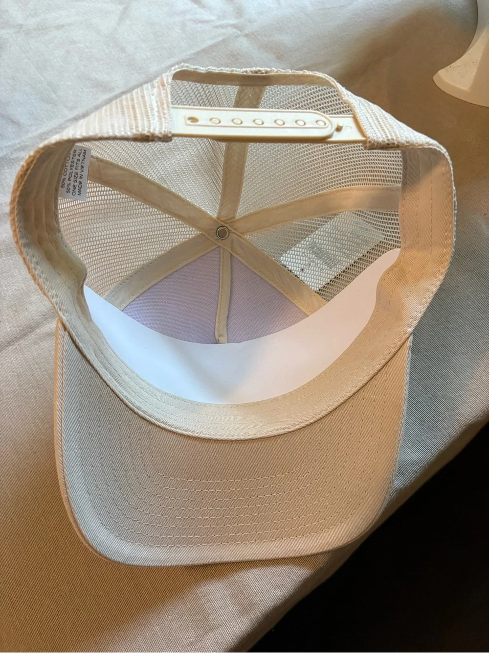 Windsor Cream Baseball Cap with Dark Embroidery